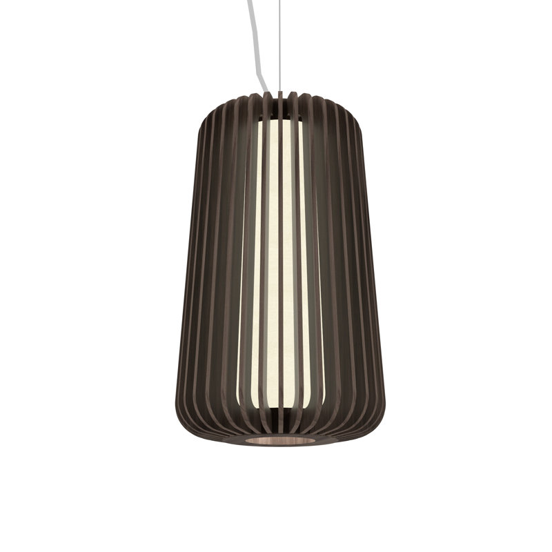 Stecche Di Legno 1 - Light Pendant, American Walnut, 12.68" H x 7.8" W x 7.8" D