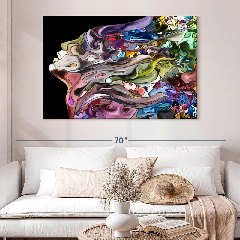 Profil abstrait Leisha, H 34 po x l 51 po