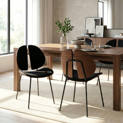 Iaschome 19.3'' H Fabric Upholstered Metal Side Chair