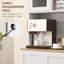 Garde-manger avec support à micro-ondes, armoire de rangement de cuisine autoportante avec huche, 8 tablettes de porte, tablettes réglables, garde-manger