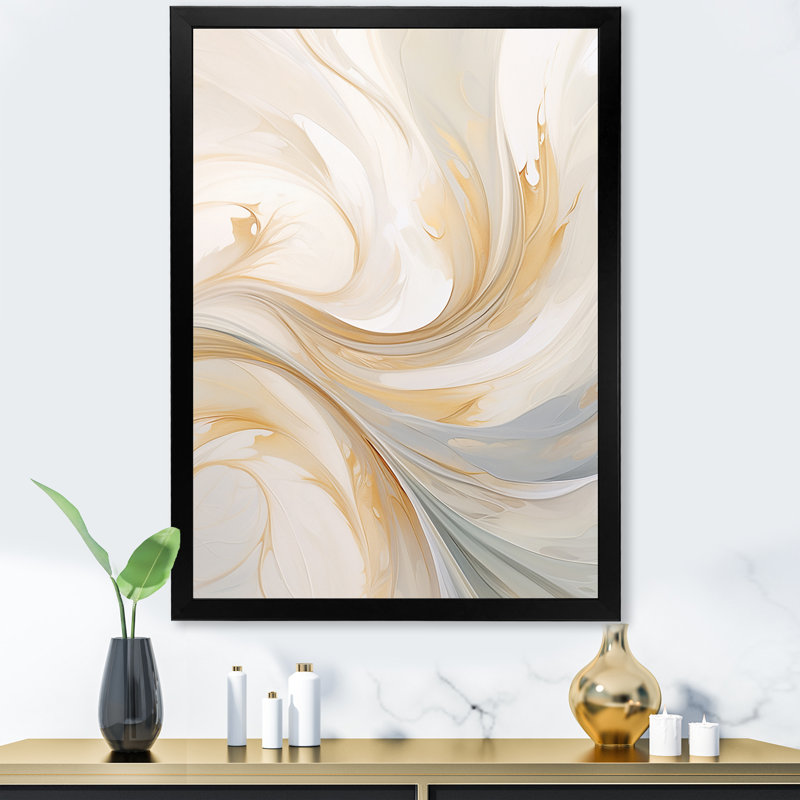 Tender Whirling Illustration - reproduction sur toile, H 32 po x l 16 po x P 1 po, Cadre photo noir