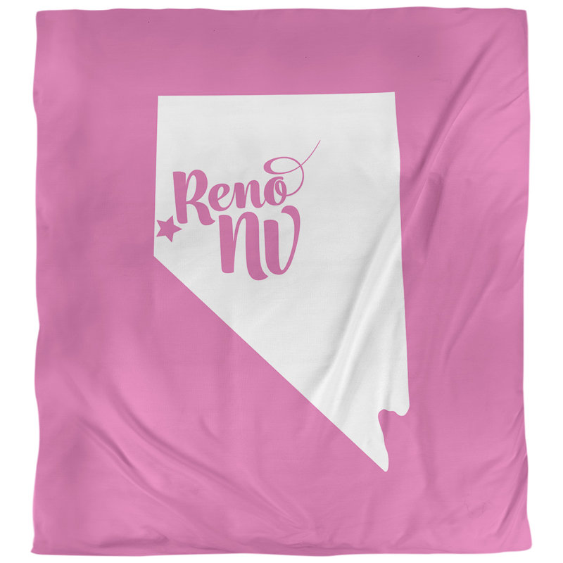 Housse de couette reno nevada, Housse de couette pour grand lit, Microfibre, Rose