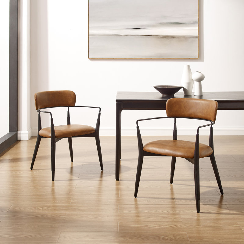 Bittor Faux Leather Armchair, Brown