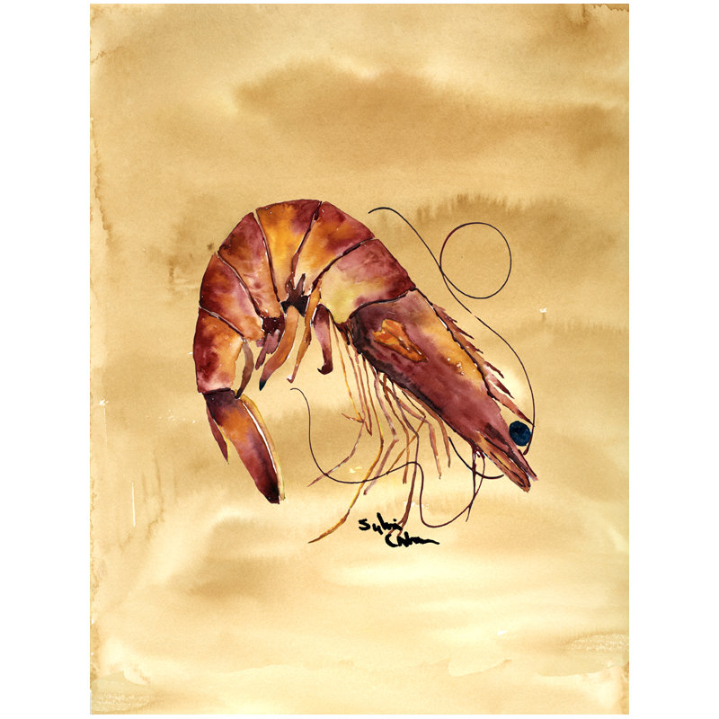 Shrimp Double Sided 40'' H x 28'' W Polyester House Flag, Yellow