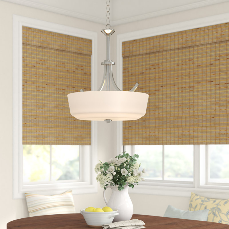 Lustre cylindrique unique à 4 lumières Alejandre, Nickel brossé