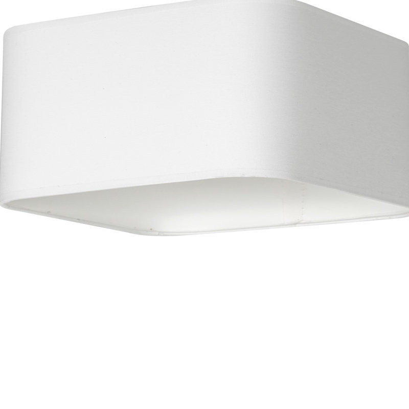 Alboran 1-Light 40cm Semi Flush Mount, White, Silver