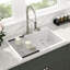 Évier de cuisine en granite 33 po x l 22 po à cuve simple en quartz composite avec grille d'évier-107376197