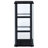 Callie Black Glass 3-Shelf Curio Cabinet