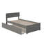 Lit plateforme en bois massif avec pied de lit et gigogne Amodio-1388976405-1388976407