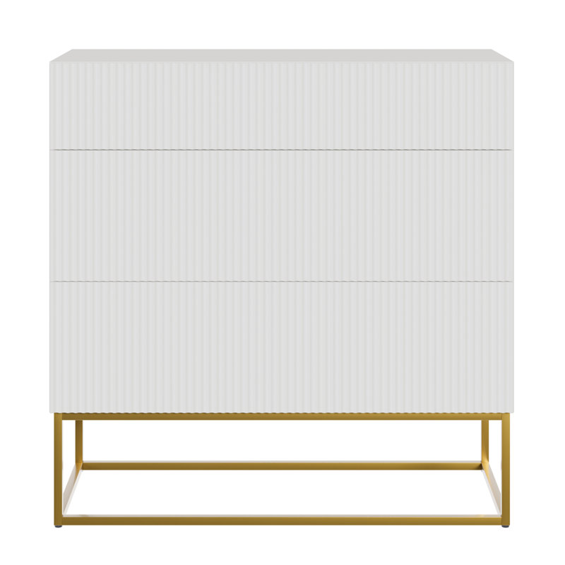 Anyieth 90cm W 3 - Drawer Chest of Drawers, White