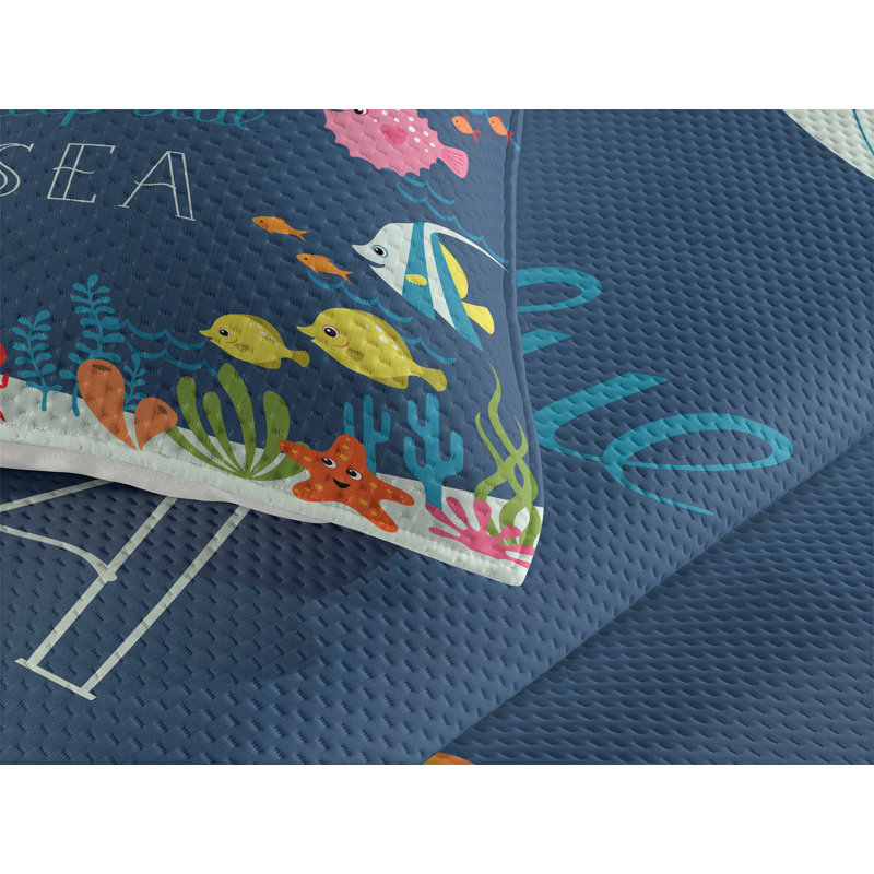 Polyester Coverlet, King Bedspread + 2 Shams
