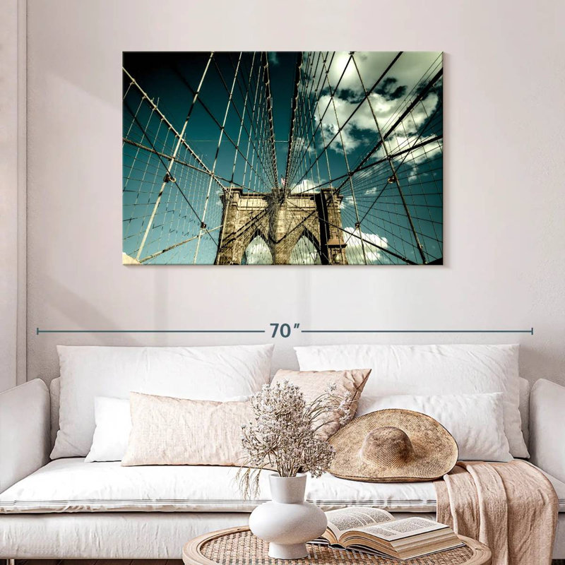 Lilie Brooklyn Bridge Steel Cables, 30" H x 45" W