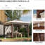 Auvent escamotable pour les parties de patio - 12 'X avec filet de filet réglable en hauteur pour couverture de jardin beige / brun