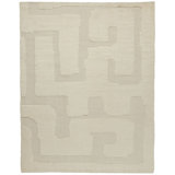 Mayan Wool Geometric Area Rug in Ivory/Beige
