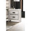 Chambre à coucher 2 Table de chevet beige - Style moderne avec cadre et poignée de rangement en métal finition contemporaine à deux tiroirs-1590625071