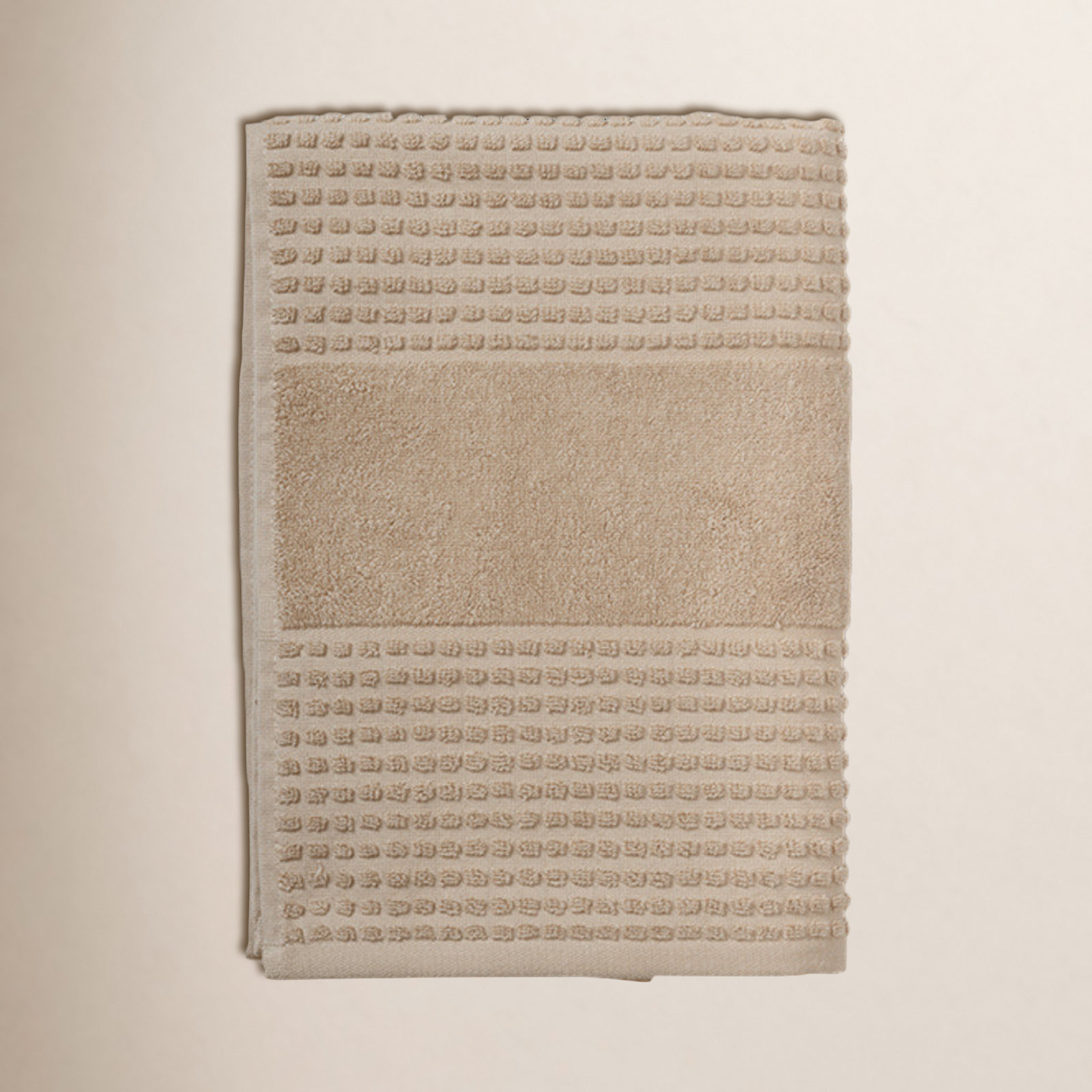 Razaria Check Cotton Bath Sheet, Sand