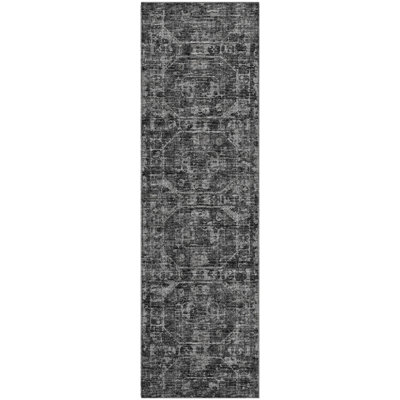 Premium Machine Washable Kelsa AMF41 Black Rug