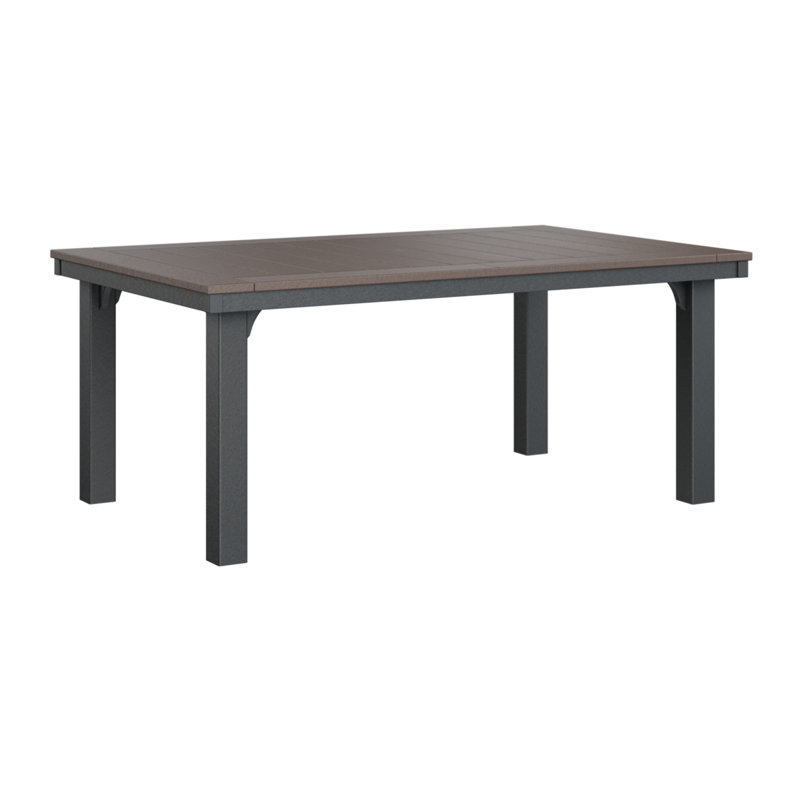 Homestead Outdoor Dining Table, Chocolate Brown, Black