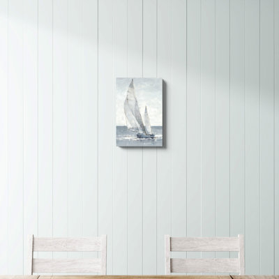 «Gray Seas I» par Ethan Harper, impression de paysage côtier doux