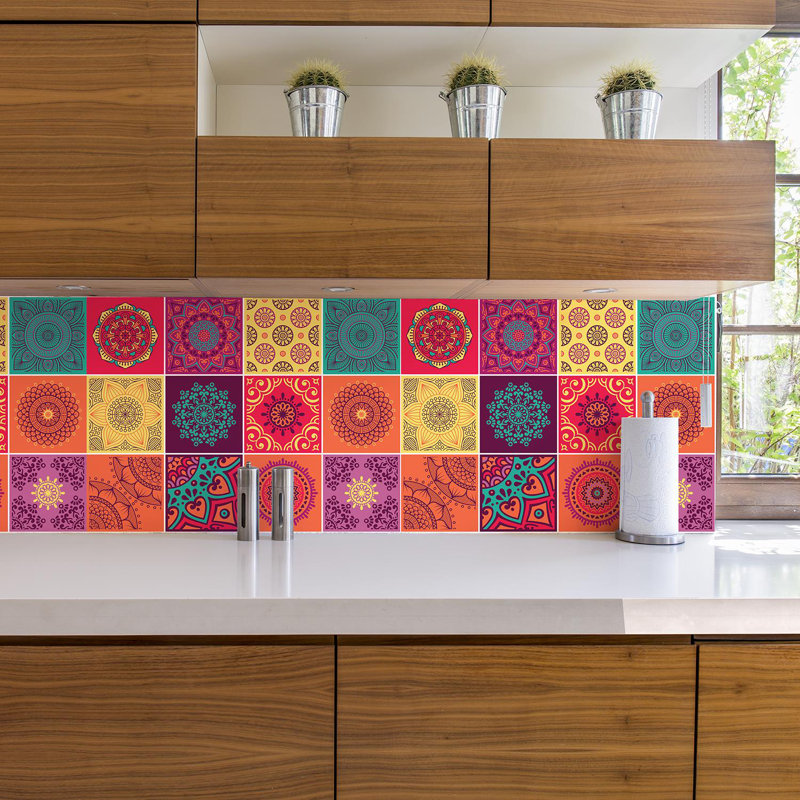 5.91'' W x 5.91'' L PVC Peel and Stick Field Tile