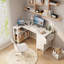 Cheshire Built-in Outlets L-Shaped Computer Desk with Drawers & Storage Shelves-1417777655-1421181444