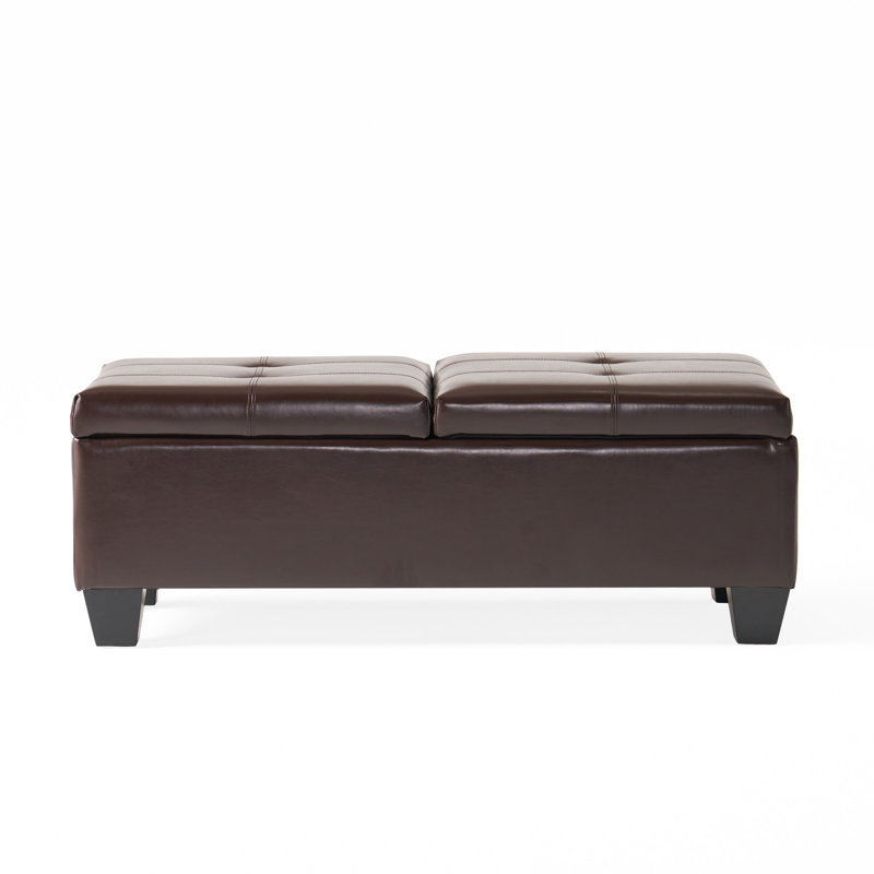 Franko Tufted Storage Ottoman Comfortable Seating: Enjoy a cozy seating experience with the cushioned top of our storage ottoman
