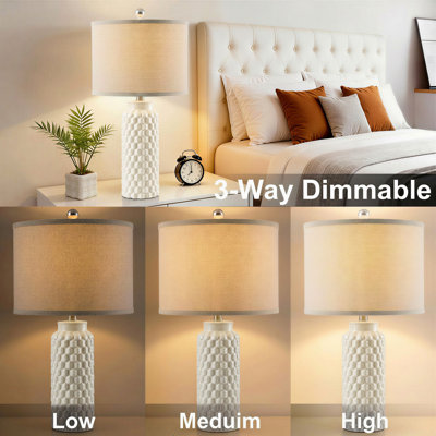 21" H Dimmable Ceramic Table Lamps