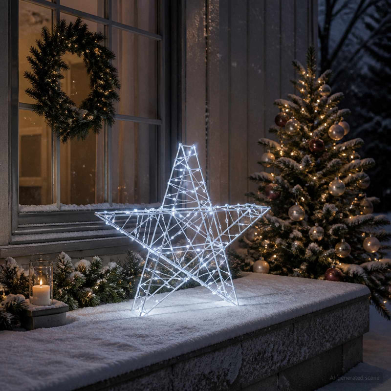 Lighted Star, Transparent String