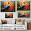 " Orange Pelican Coastal Geometric II "-2053547113-2053547114