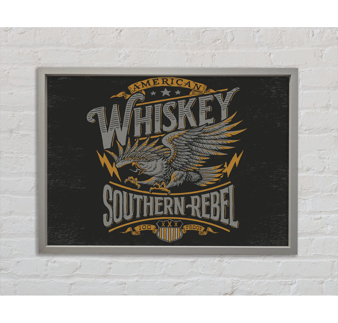 Whiskey Southern Rebel - Einzelner Bilderrahmen Kunstdrucke auf Leinwand