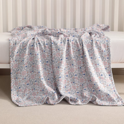 100% Muslin Cotton Toddler Blanket, Breathable Lightweight Blanket, 2‑Layer & 4‑Layer Options, 42"x60"