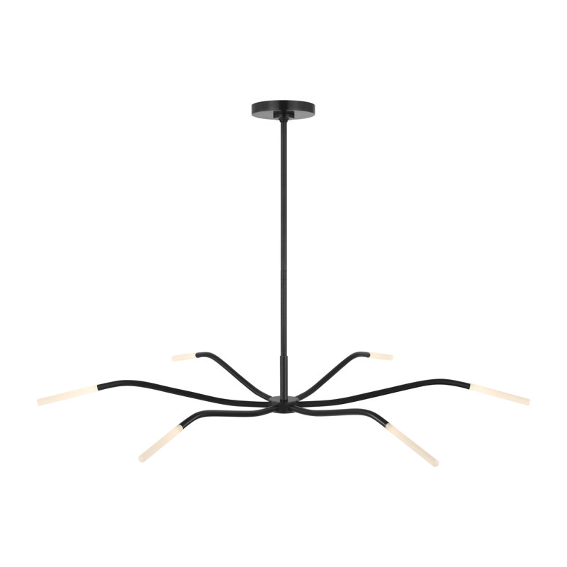 Lajos LED Chandelier, Bronze, 6 Lights, 4.5" H x 38.9" W x 38.9" D