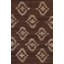 Tapis brun à motif géométrique kilim 5 x 6