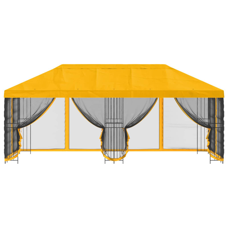 Vidaxl Gazebo Polyester And Steel, Yellow