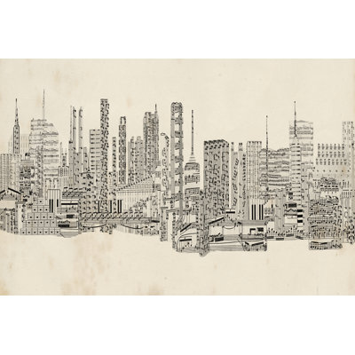 Neutral City Sounds 1 Piece Wrapped Canvas Wall Art