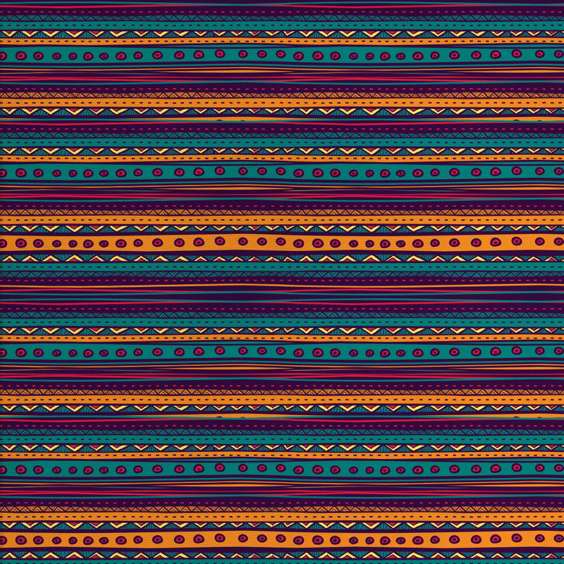 Tissu tribal, l 58 po x L 180 po
