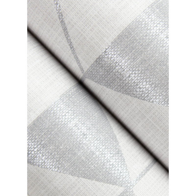 Papier peint géométrique Fairbank, Argent