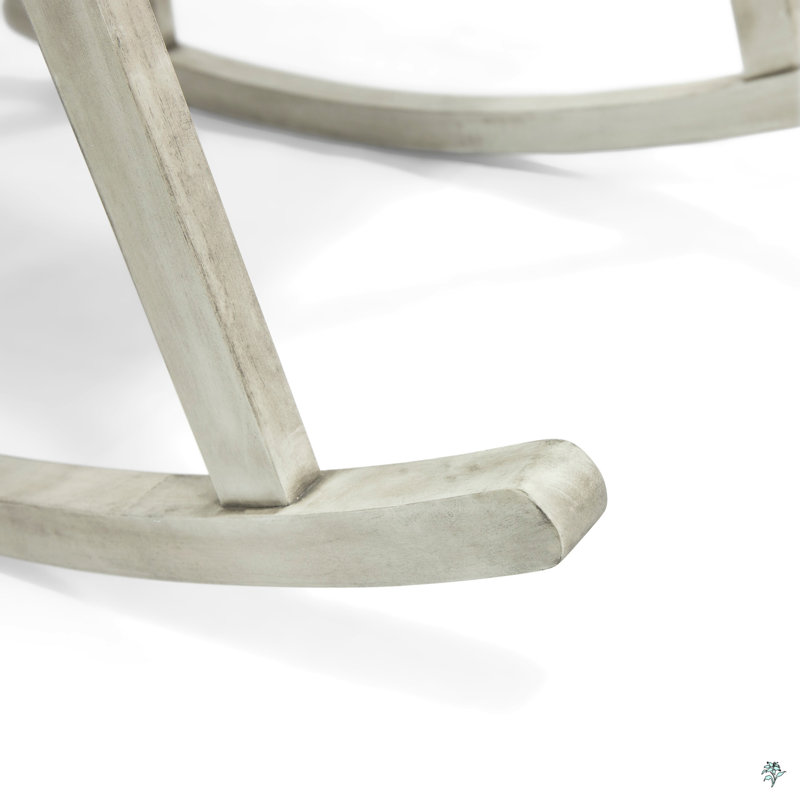 Chaise berçante en acacia, Gris