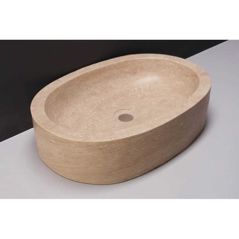Forzalaqua Granite Handmade Oval Bathroom Sink