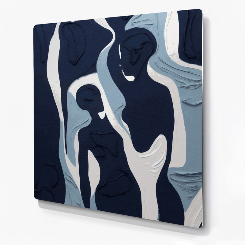 Art mural abstrait gris figuratif 1, H 12 po x l 12 po