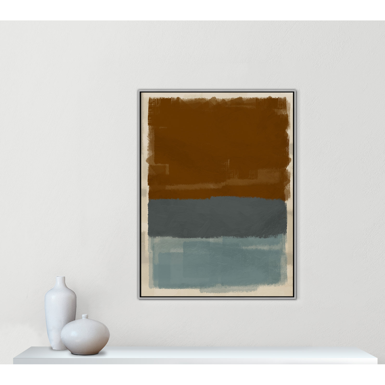 Turbulent Honesty Print by Marcus Prime, 37.5'' W x 49.5'' H, Silver Floater