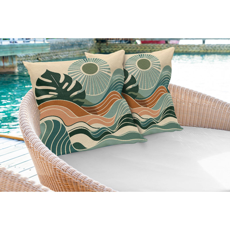 Fabric Reversible Throw Pillow, 16"H x 36"W, Rectangle 