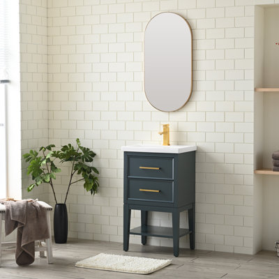 Brodnax 20" Single Bathroom Vanity with Ceramic Top