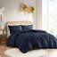 Édredon en microfibre douce, bleu marine-121232283-121232279