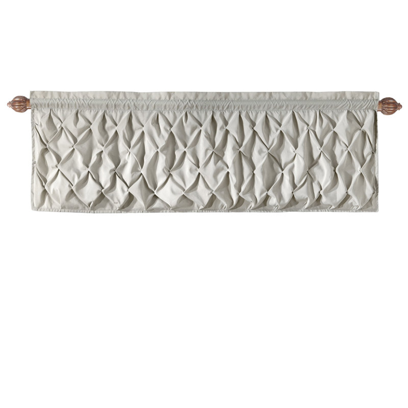 Modern Window Valance with Rod Pocket, Taupe