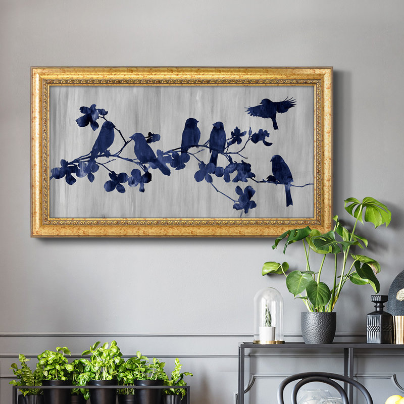 Indigo Hangout " Indigo Hangout ", 25" H x 45" W x 1.5" D