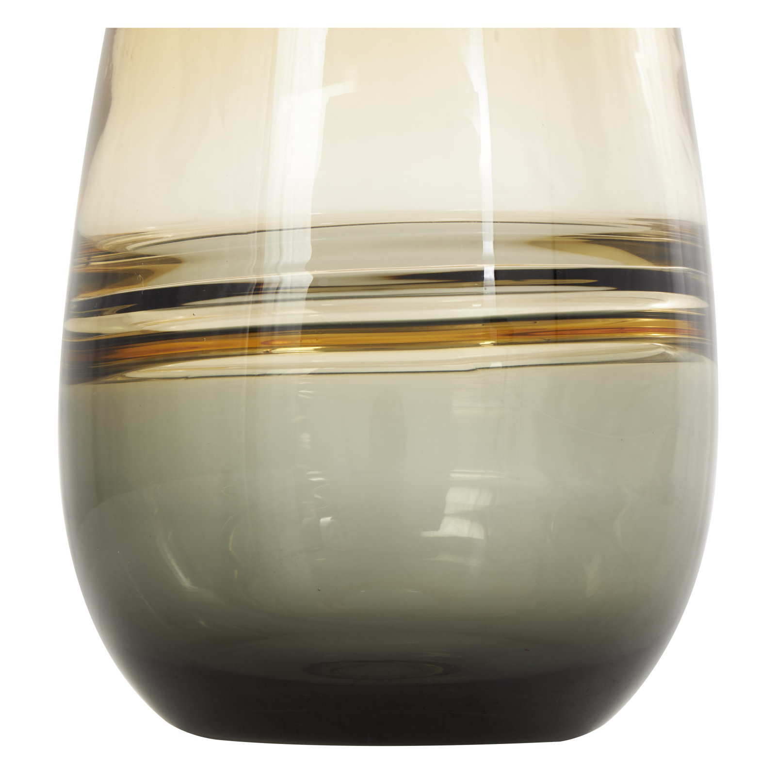 Glass Table Vase, 9.25" H x 6.3" W x 6.3" D