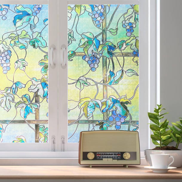 August Grove® Wanneroo Floral And Plants Window Panel & Reviews | Wayfair