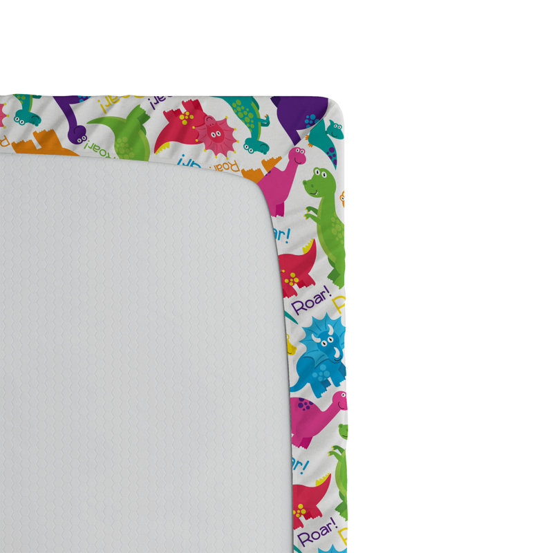 Multicolore caricature de dinosaures sauvages Ambesonne, Drap-housse très grand californien