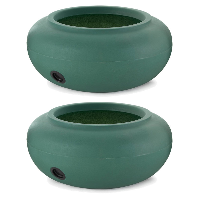 Plastic Freestanding Hose Holder, Green